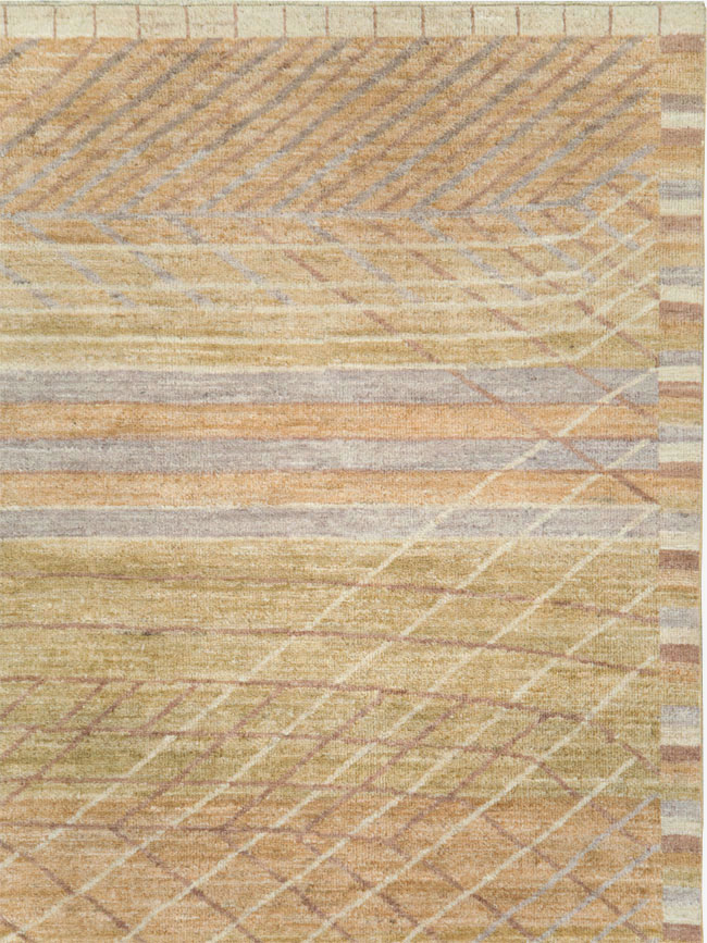 Swedish Inspired Contemporary Turkish Anatolian Room Size Carpet, No.29669 - Gsblank
