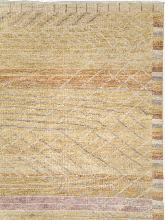 Swedish Inspired Contemporary Turkish Anatolian Room Size Carpet, No.29669 - Gsblank