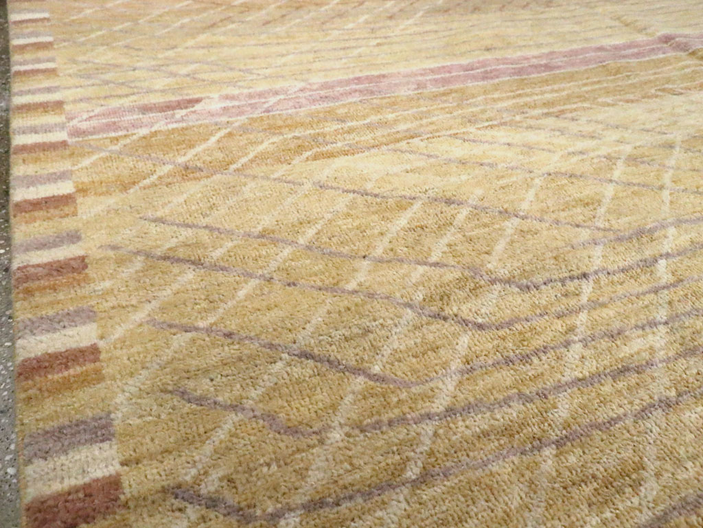 Swedish Inspired Contemporary Turkish Anatolian Room Size Carpet, No.29669 - Gsblank