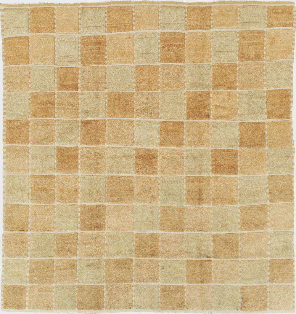 Swedish Inspired Contemporary Turkish Anatolian Square Room Size Carpet, No.29670 - Gsblank