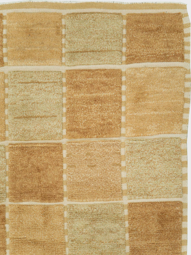 Swedish Inspired Contemporary Turkish Anatolian Square Room Size Carpet, No.29670 - Gsblank