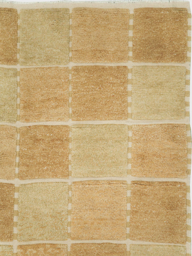 Swedish Inspired Contemporary Turkish Anatolian Square Room Size Carpet, No.29670 - Gsblank