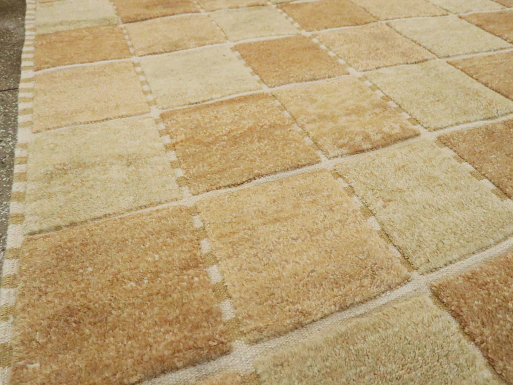 Swedish Inspired Contemporary Turkish Anatolian Square Room Size Carpet, No.29670 - Gsblank