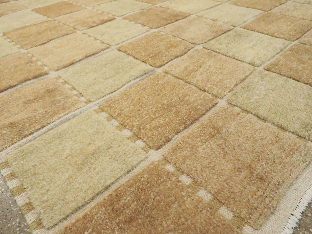 Swedish Inspired Contemporary Turkish Anatolian Square Room Size Carpet, No.29670 - Gsblank