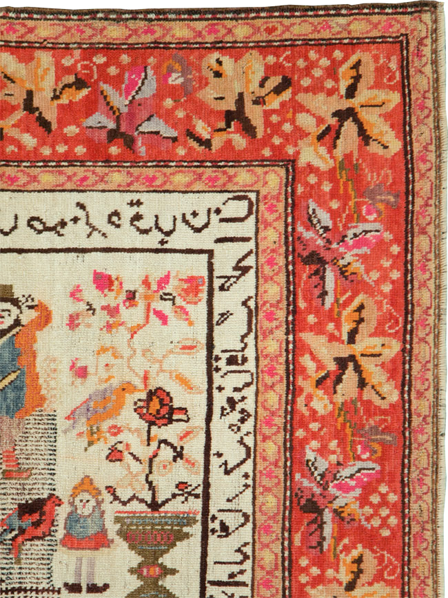 Antique Pictorial Karabagh Rug, No.29673 - Gsblank