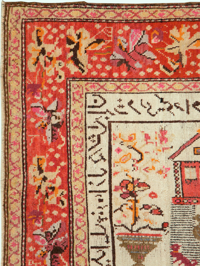 Antique Pictorial Karabagh Rug, No.29673 - Gsblank