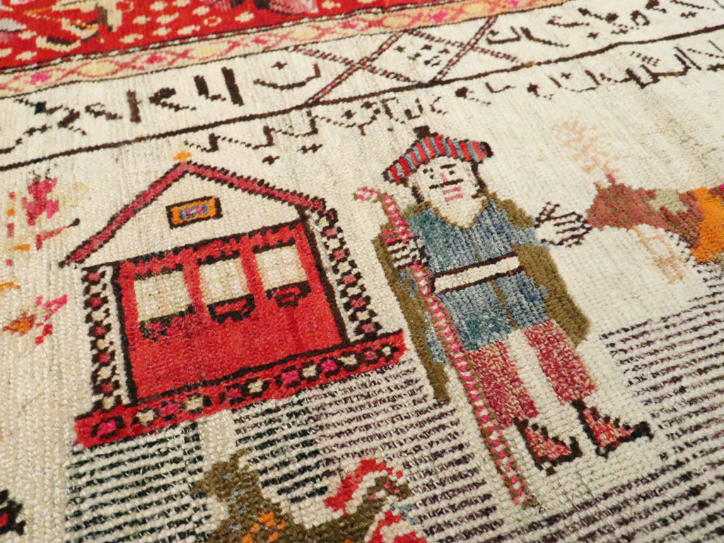 Antique Pictorial Karabagh Rug, No.29673 - Gsblank