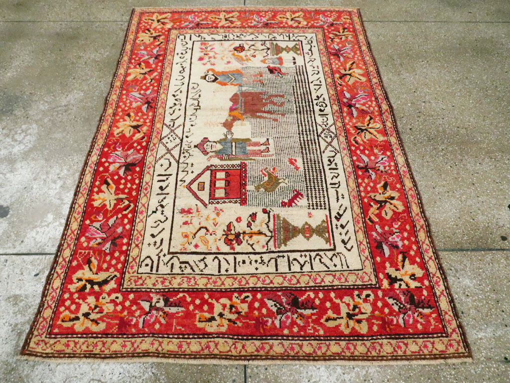 Antique Pictorial Karabagh Rug, No.29673 - Gsblank