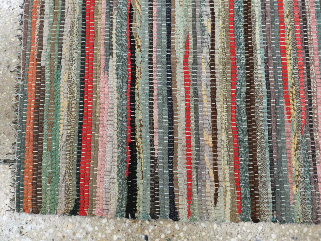 Vintage American Small Rag Rug, No.29674 - Gsblank