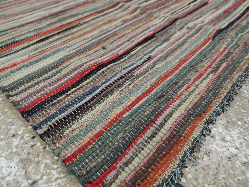 Vintage American Small Rag Rug, No.29674 - Gsblank