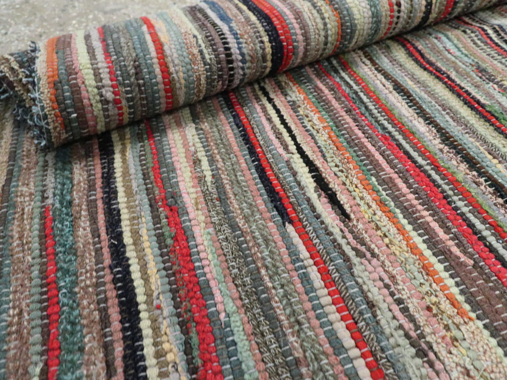 Vintage American Small Rag Rug, No.29674 - Gsblank