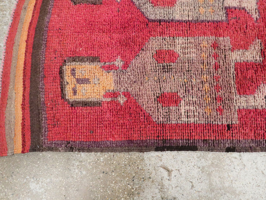 Vintage Turkish Anatolian Pictorial Runner, No.29678 - Gsblank