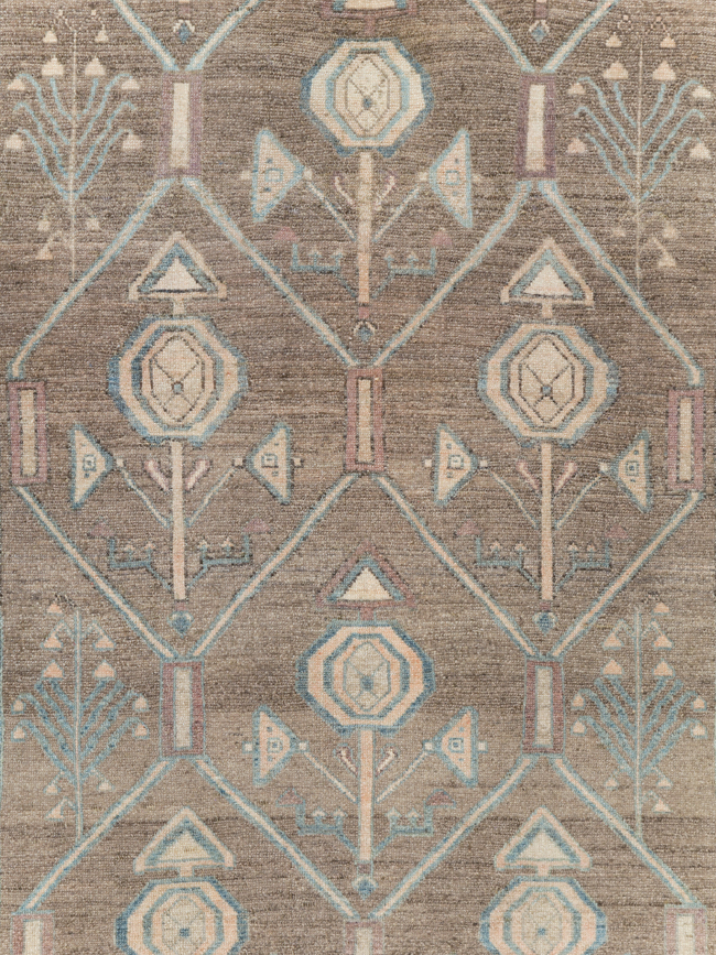 Vintage Persian Malayer Wide Gallery Runner, No.29680 - Gsblank