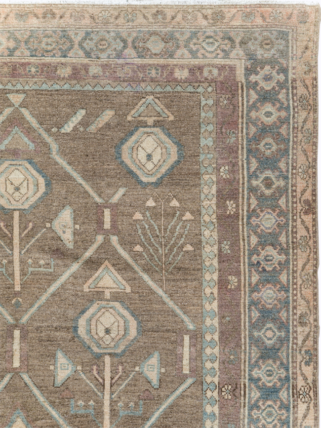 Vintage Persian Malayer Wide Gallery Runner, No.29680 - Gsblank