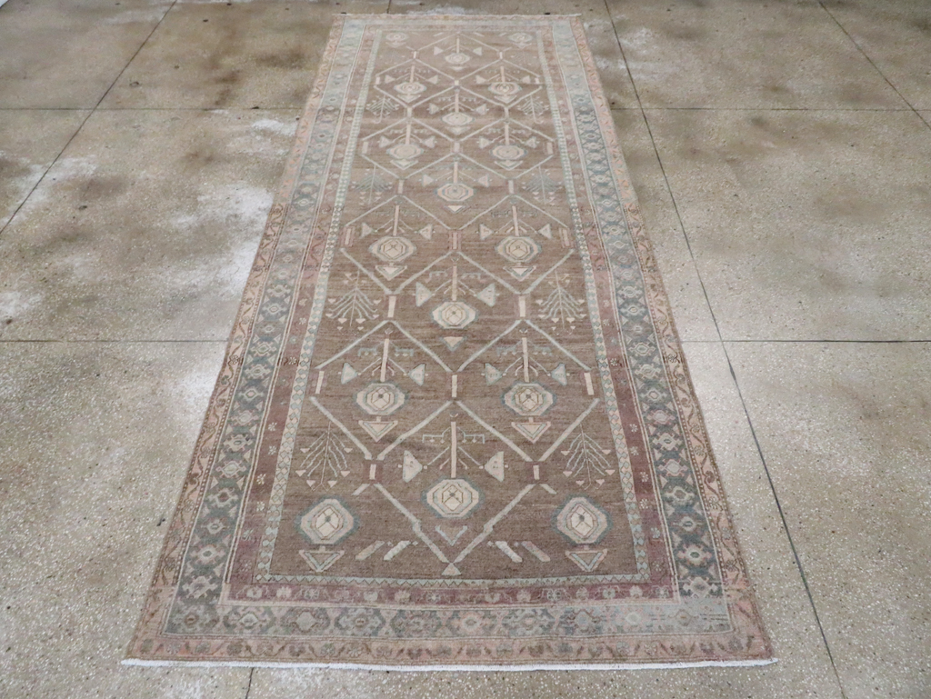 Vintage Persian Malayer Wide Gallery Runner, No.29680 - Gsblank