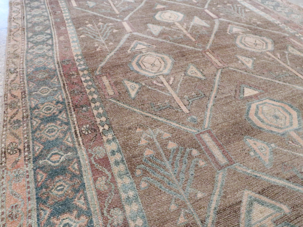 Vintage Persian Malayer Wide Gallery Runner, No.29680 - Gsblank