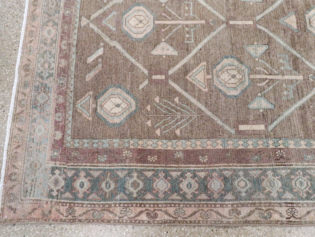Vintage Persian Malayer Wide Gallery Runner, No.29680 - Gsblank