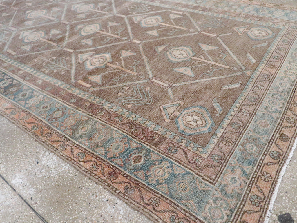 Vintage Persian Malayer Wide Gallery Runner, No.29680 - Gsblank