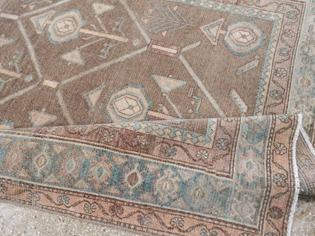 Vintage Persian Malayer Wide Gallery Runner, No.29680 - Gsblank