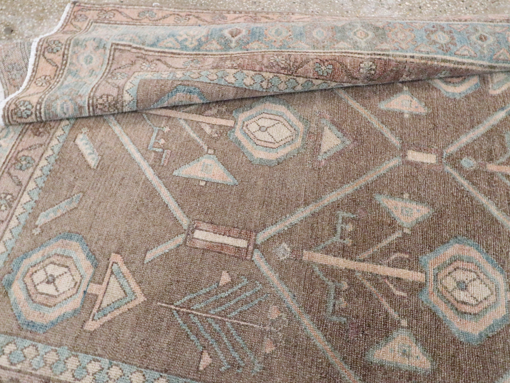 Vintage Persian Malayer Wide Gallery Runner, No.29680 - Gsblank