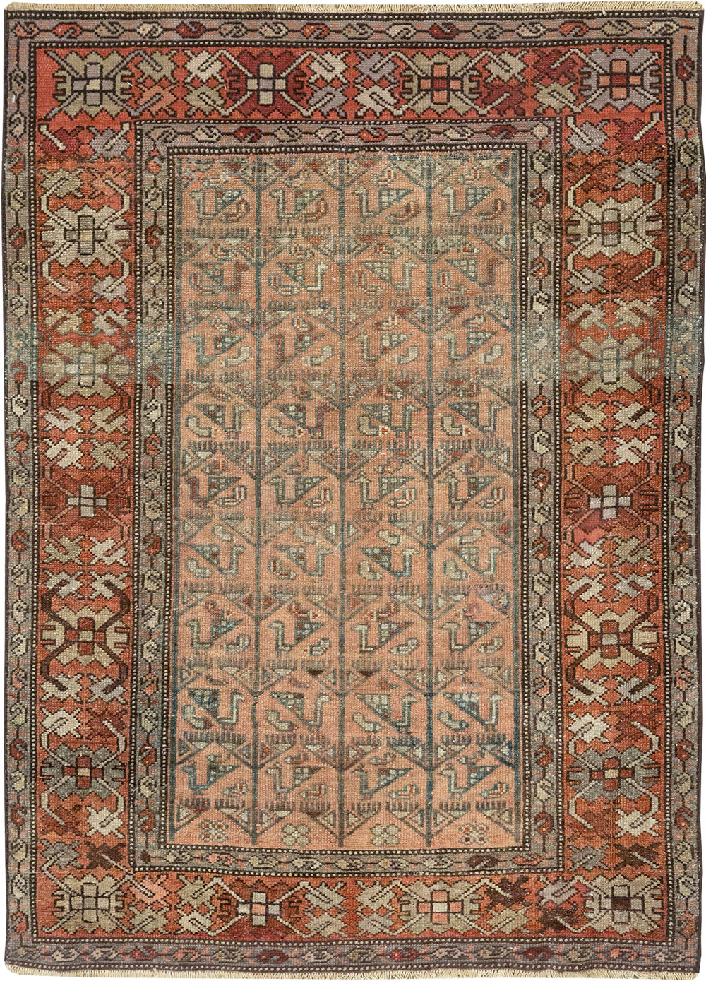 Antique Persian Malayer Throw Rug, No.29682 - Gsblank