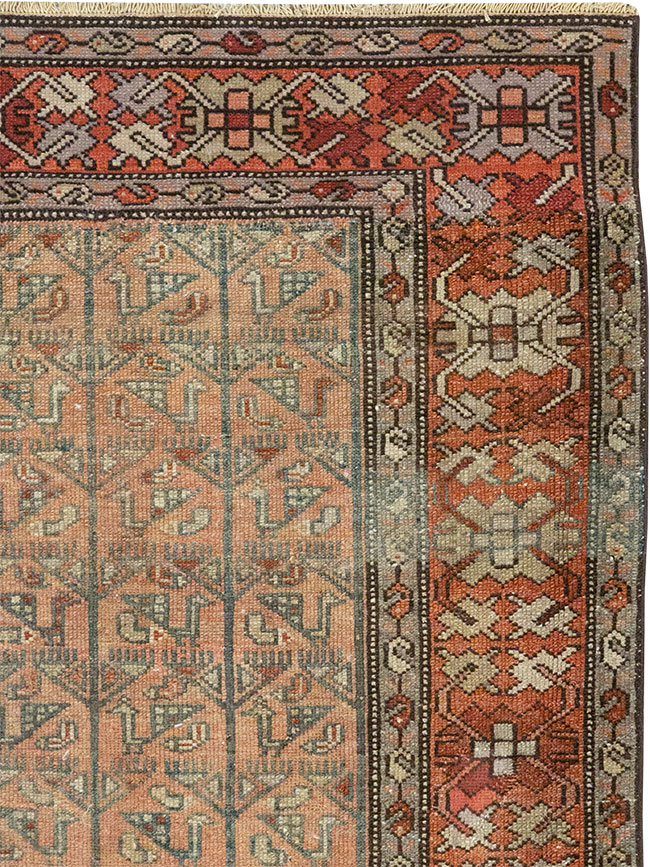 Antique Persian Malayer Throw Rug, No.29682 - Gsblank