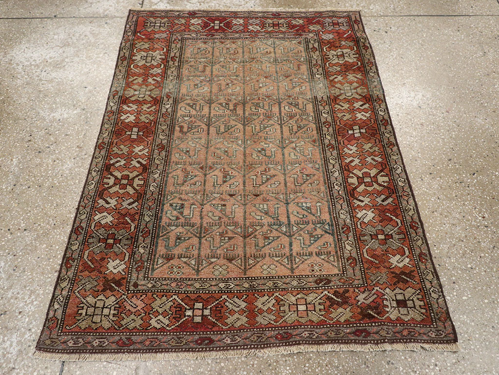 Antique Persian Malayer Throw Rug, No.29682 - Gsblank