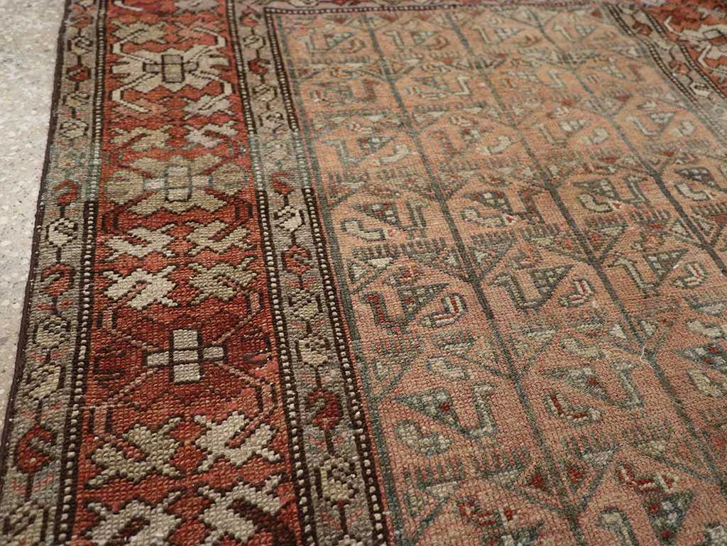 Antique Persian Malayer Throw Rug, No.29682 - Gsblank