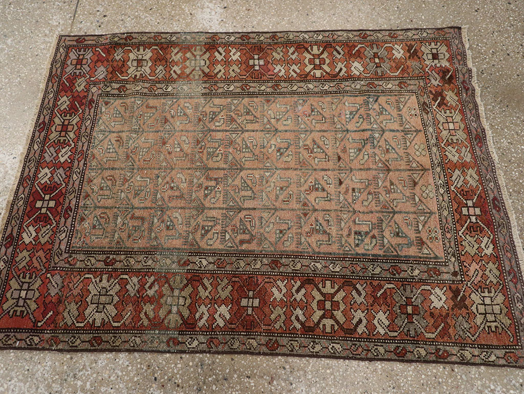 Antique Persian Malayer Throw Rug, No.29682 - Gsblank