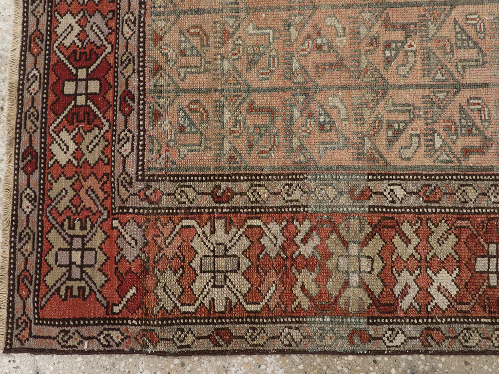 Antique Persian Malayer Throw Rug, No.29682 - Gsblank