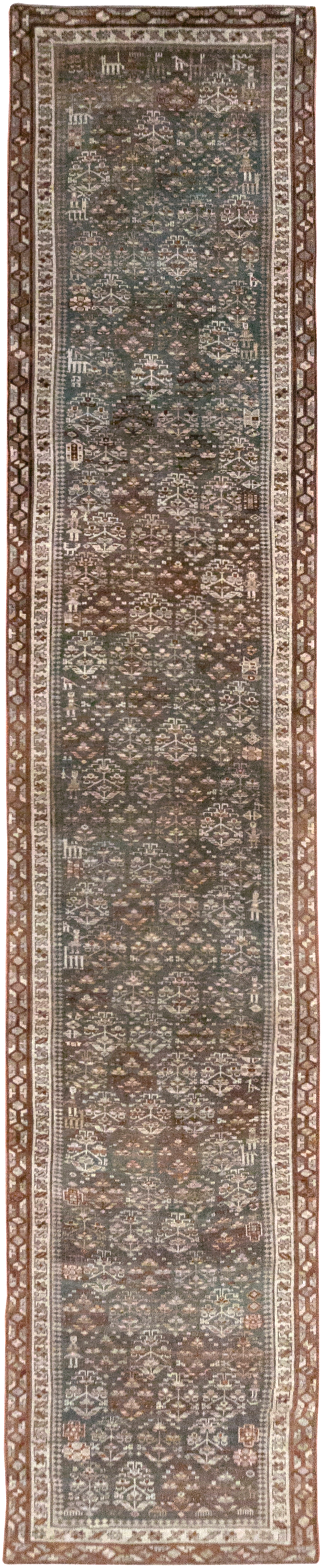 Antique Persian Kurd Long Runner, No.29685 - Gsblank