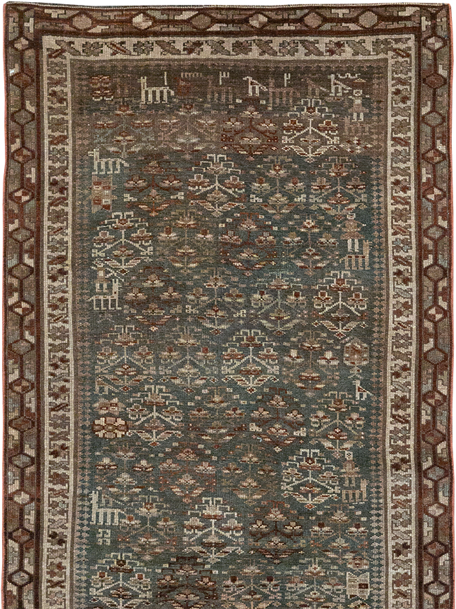 Antique Persian Kurd Long Runner, No.29685 - Gsblank