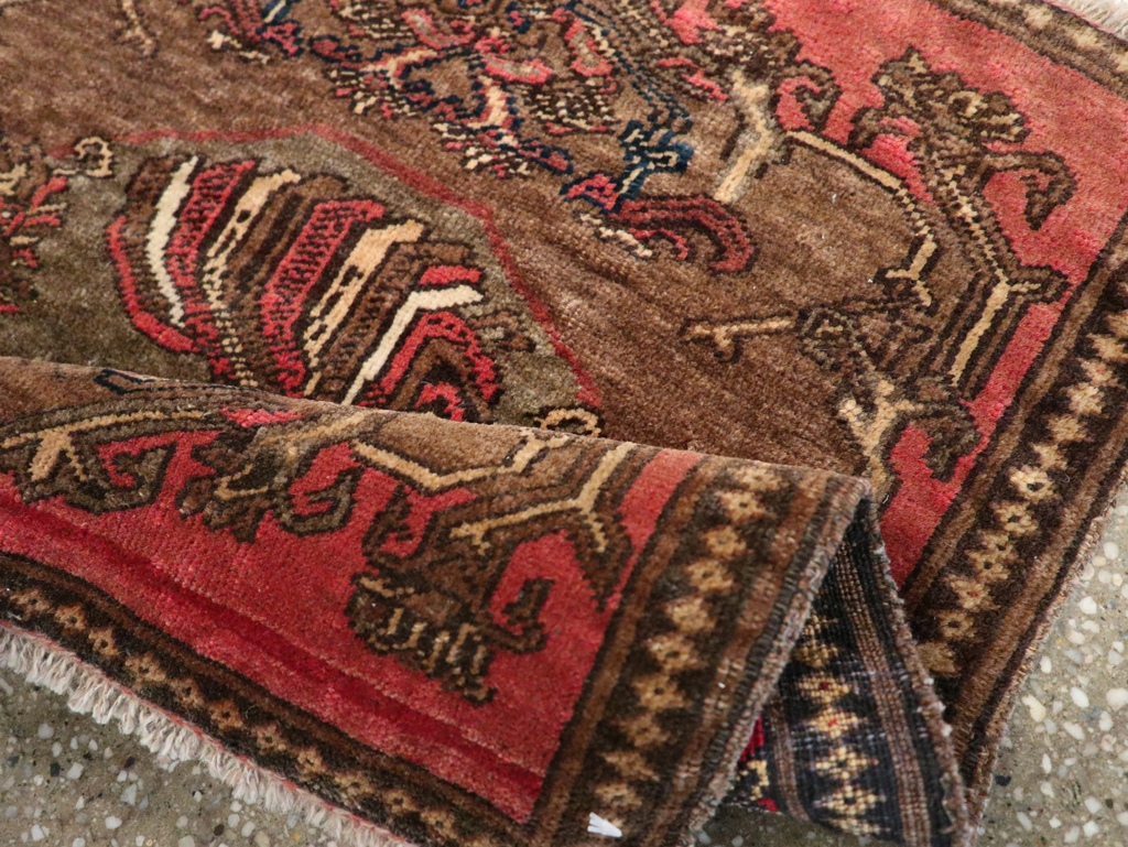 Antique Persian Malayer Pictorial Throw Rug, No.29687 - Gsblank