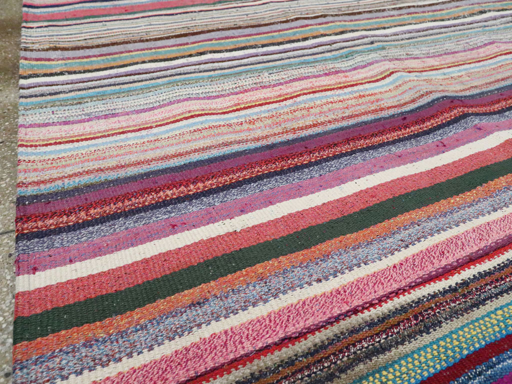 Contemporary Turkish Flatweave Kilim Large Room Size Carpet, No.29690 - Gsblank