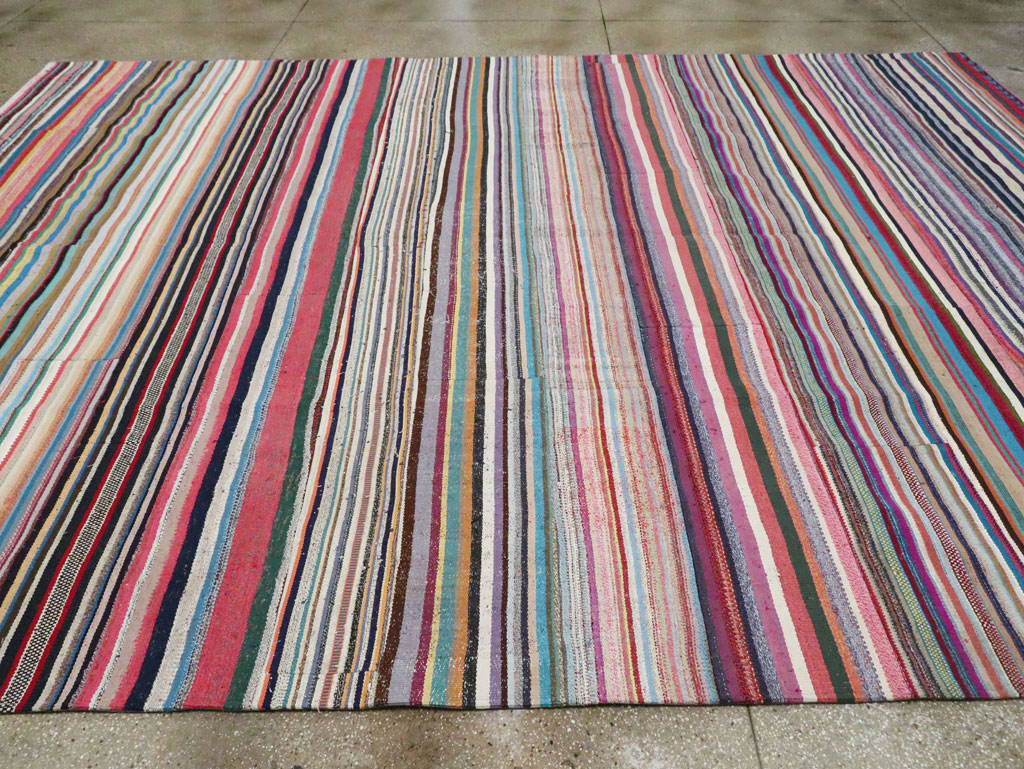 Contemporary Turkish Flatweave Kilim Large Room Size Carpet, No.29690 - Gsblank