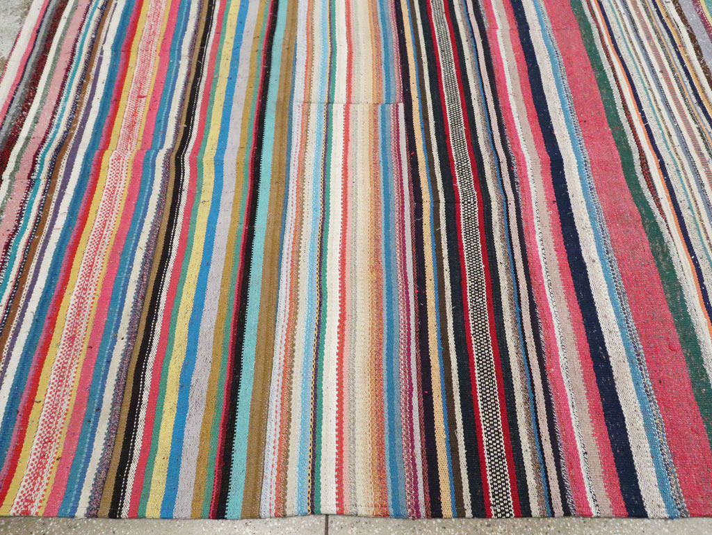 Contemporary Turkish Flatweave Kilim Large Room Size Carpet, No.29690 - Gsblank