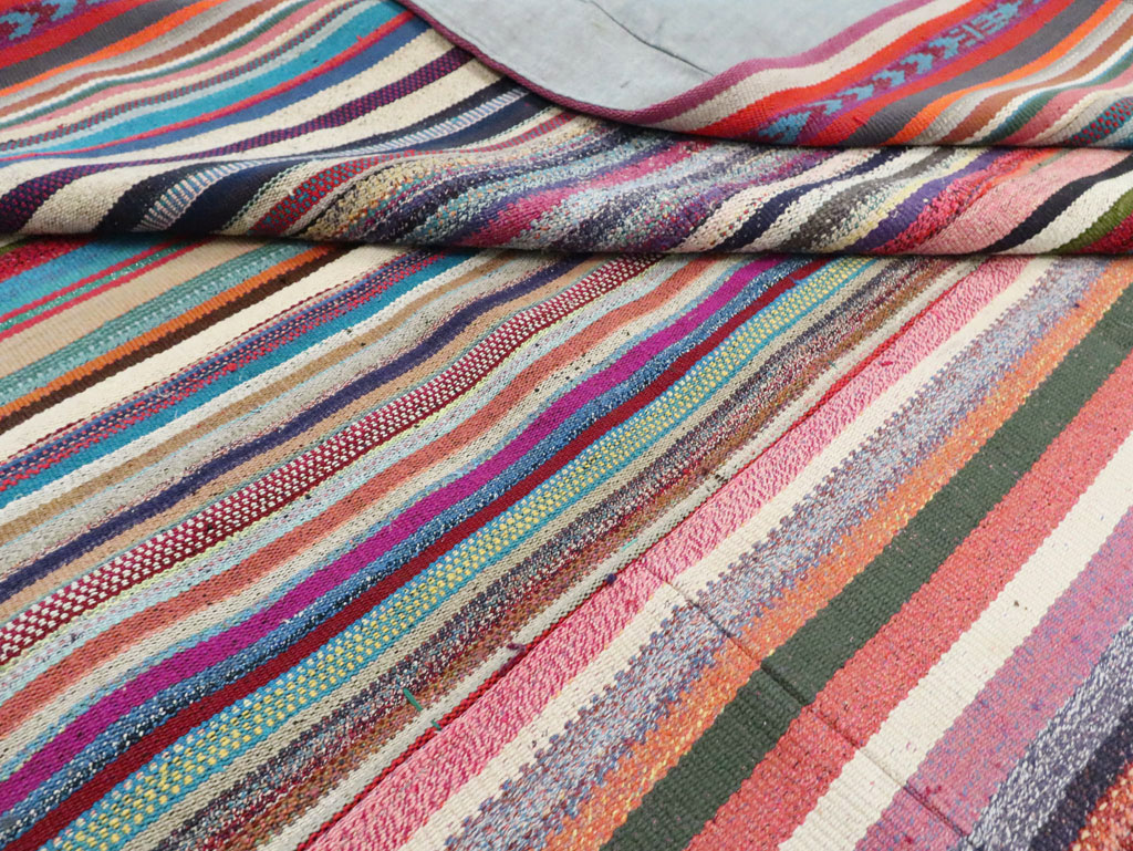 Contemporary Turkish Flatweave Kilim Large Room Size Carpet, No.29690 - Gsblank