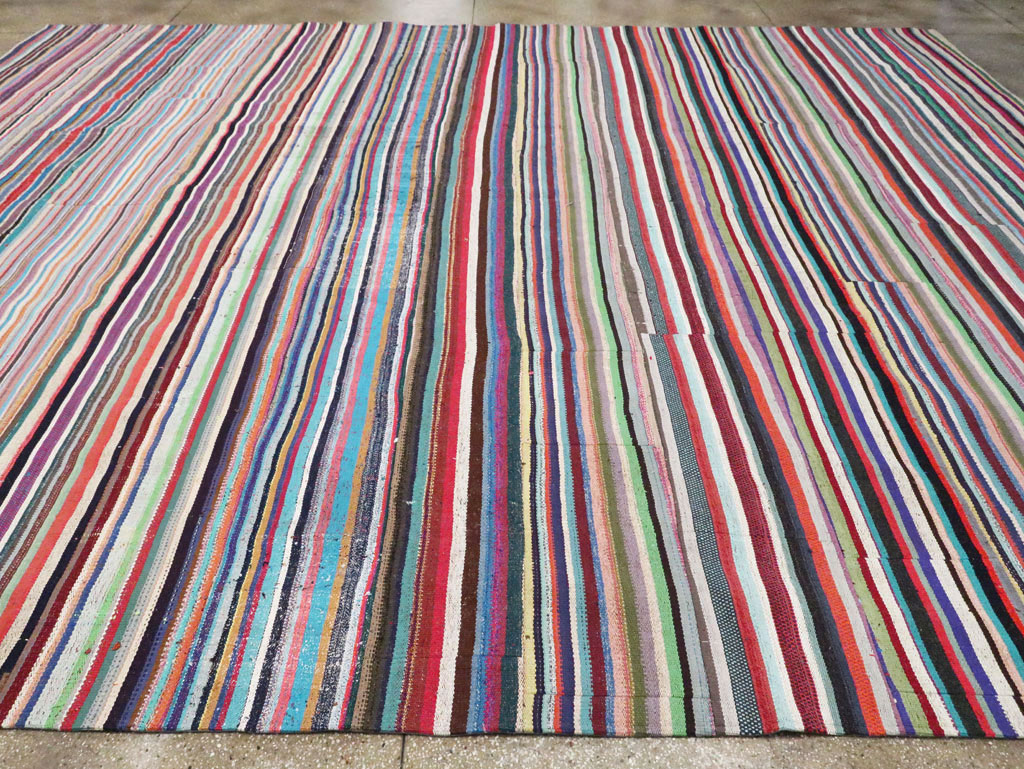 Contemporary Colorful Turkish Flat-Weave Kilim, No.29692 - Gsblank