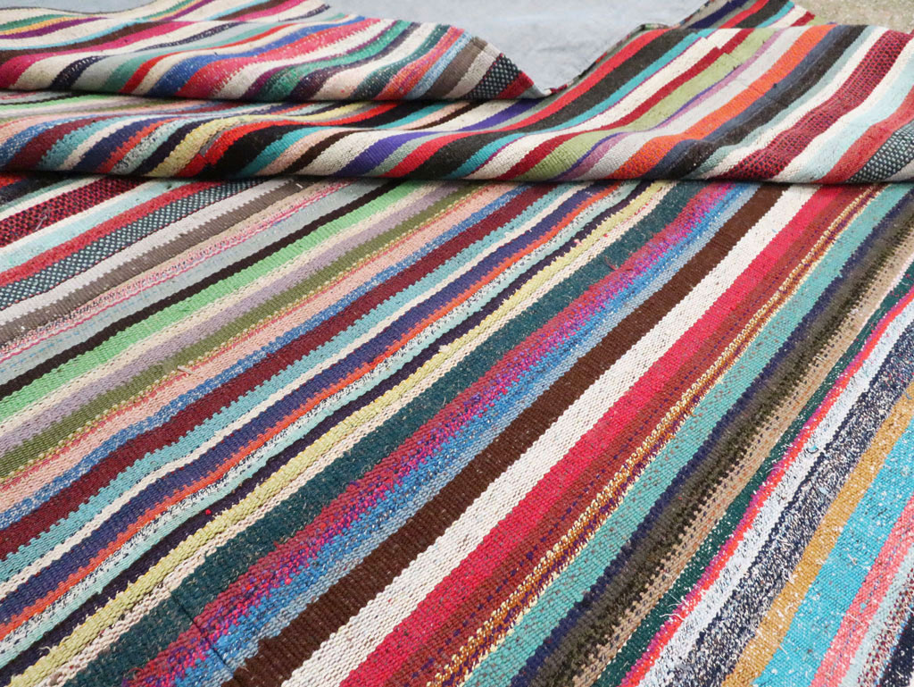 Contemporary Colorful Turkish Flat-Weave Kilim, No.29692 - Gsblank