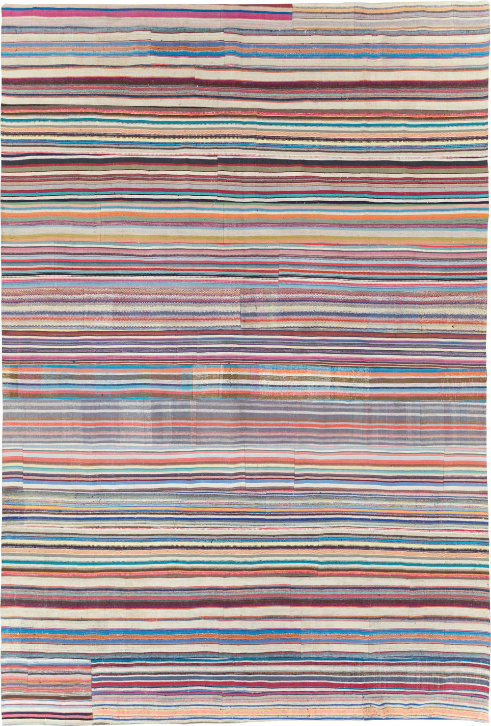 Contemporary Turkish Flatweave Oversize Carpet, No.29694 - Gsblank