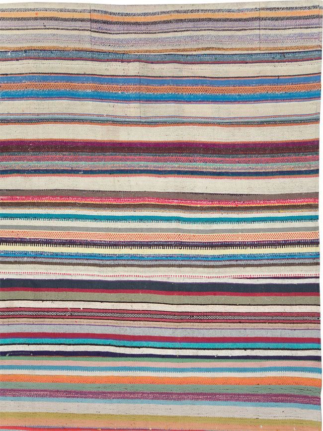 Contemporary Turkish Flatweave Oversize Carpet, No.29694 - Gsblank