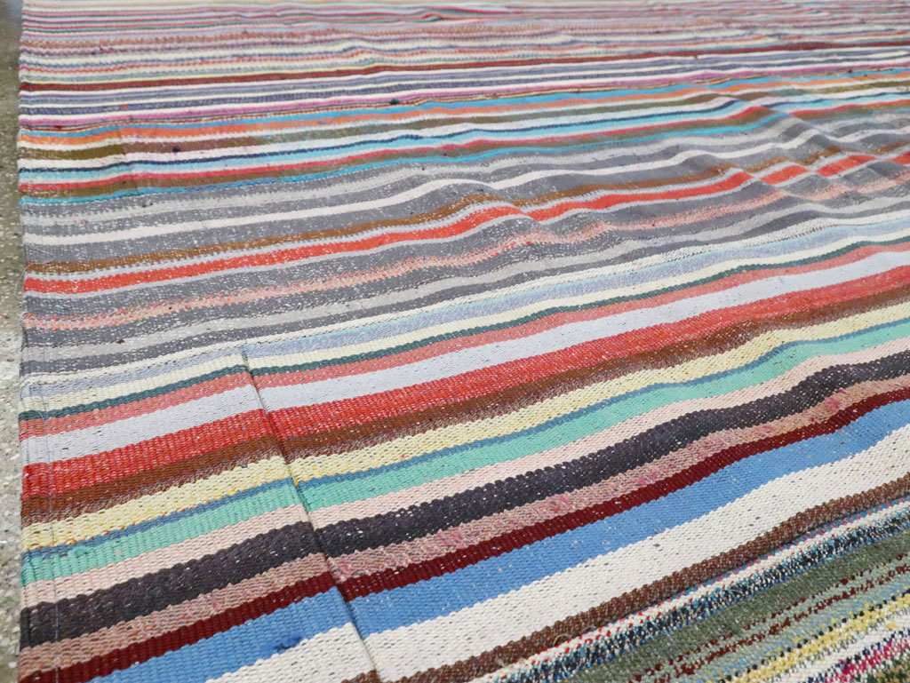 Contemporary Turkish Flatweave Oversize Carpet, No.29694 - Gsblank