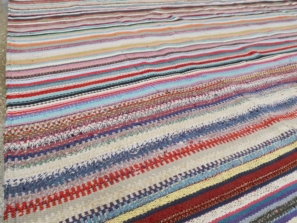Contemporary Turkish Flatweave Oversize Carpet, No.29694 - Gsblank