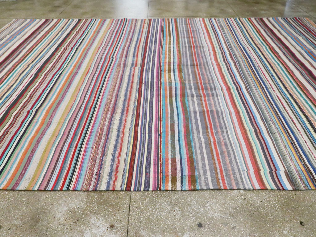 Contemporary Turkish Flatweave Oversize Carpet, No.29694 - Gsblank
