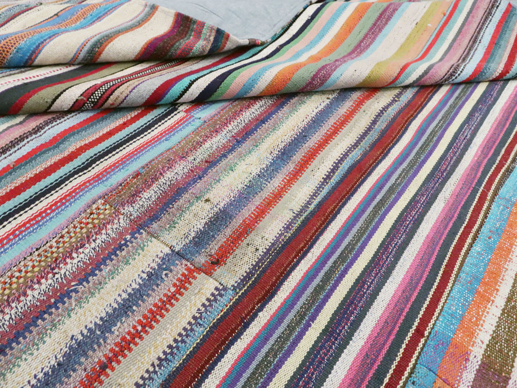 Contemporary Turkish Flatweave Oversize Carpet, No.29694 - Gsblank