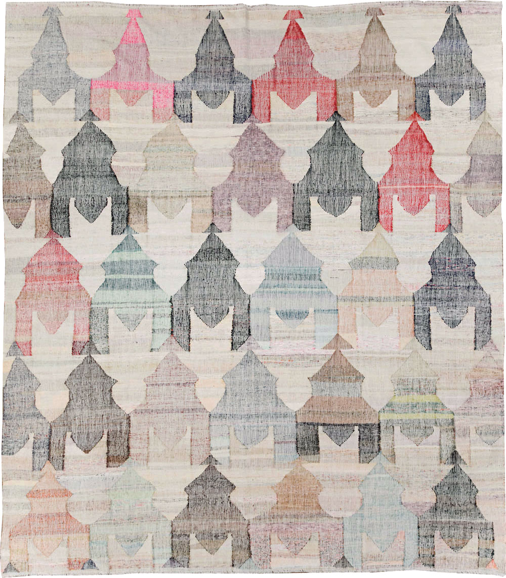 Turkish Contemporary Flatweave Kilim Large Room Size Carpet, No.29696 - Gsblank