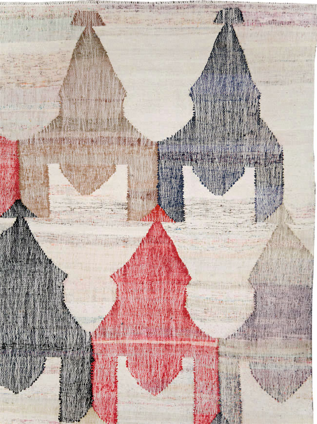 Turkish Contemporary Flatweave Kilim Large Room Size Carpet, No.29696 - Gsblank