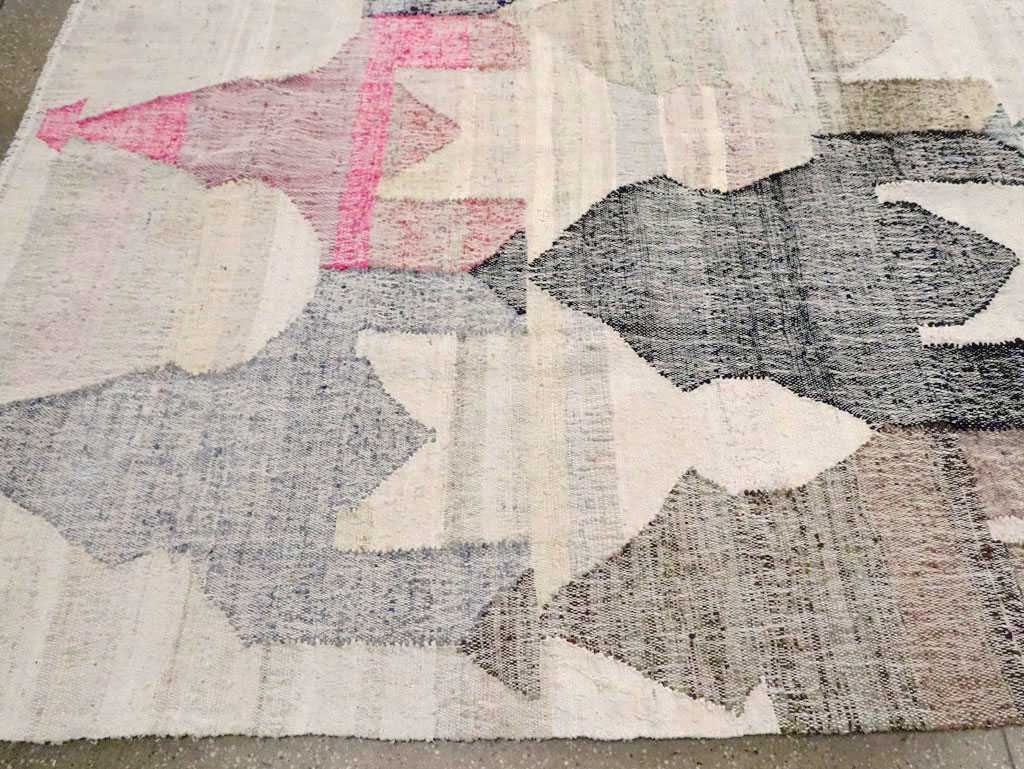 Turkish Contemporary Flatweave Kilim Large Room Size Carpet, No.29696 - Gsblank