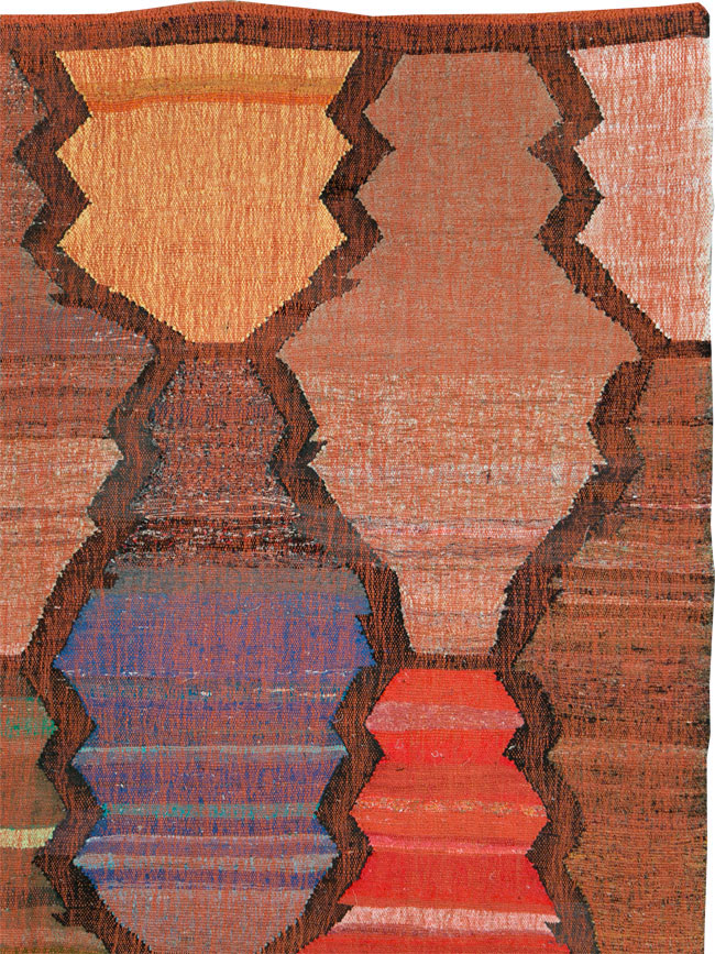 Contemporary Turkish Flatweave Kilim Room Size Carpet, No.29697 - Gsblank