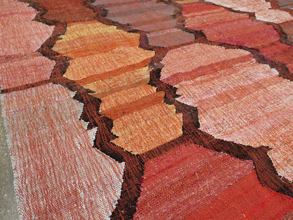 Contemporary Turkish Flatweave Kilim Room Size Carpet, No.29697 - Gsblank